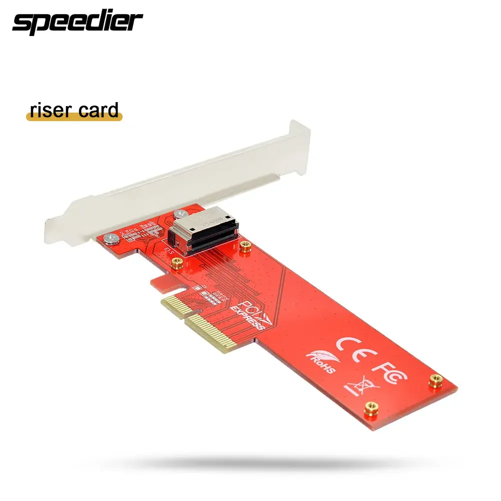 Adaptador de host PCI-E4.0 4X para régua NVMe 1U GEN-Z EDSFF curto SSD E1.S adaptador de suporte