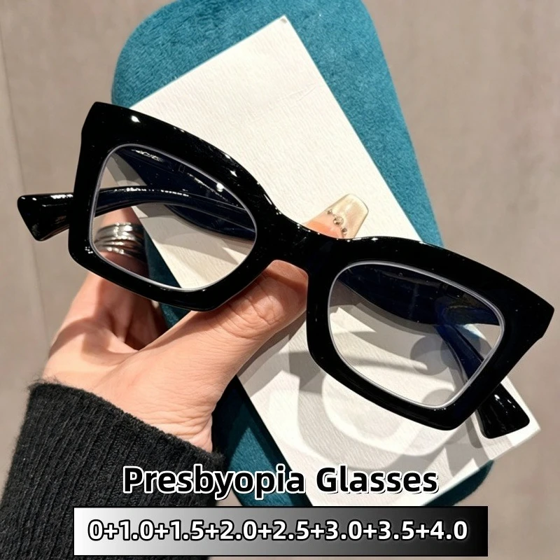 

Women's Large-framed Anti-blue Light Reading Glasses Versatile Elegant Trends Eye Protection Eyeglasses for Men 0 To +4.0