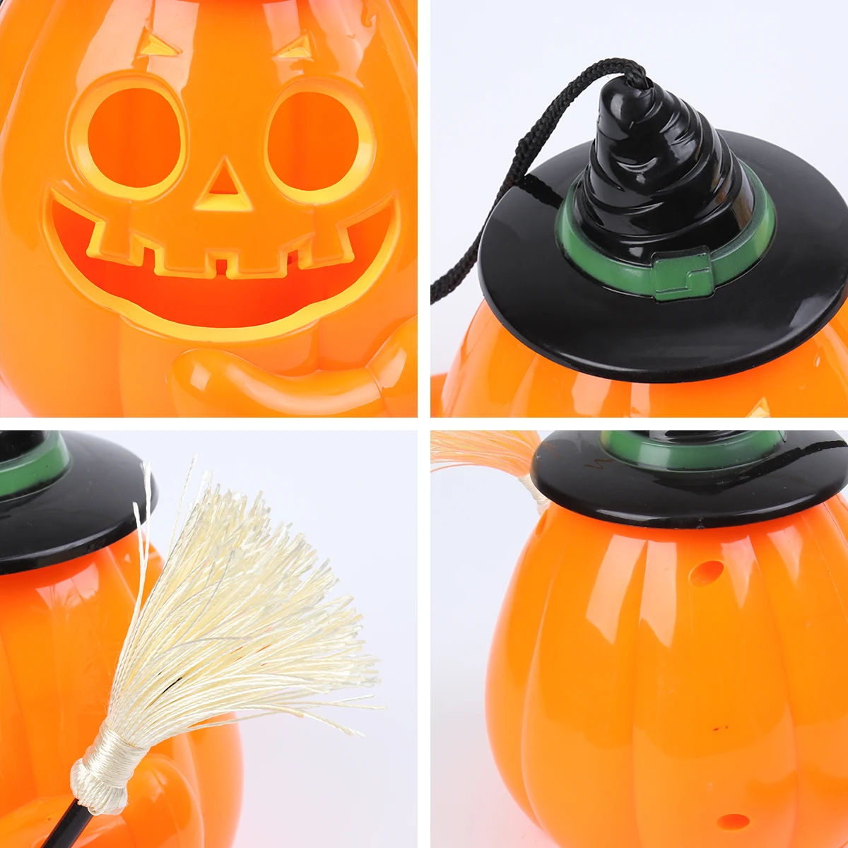 

Glowing Jack-O-Lantern Pumpkin Light Props Halloween Decorations LED Plastic Lanterns Cartoon Table Home Garden Party