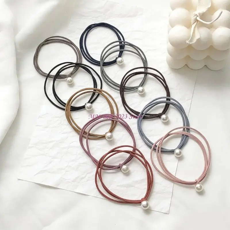 49ME 50/100/150Pcs Thickened Slip Resistant Hair Rings Gentle on Hair No Mark Ponytail Accessories Various Colors