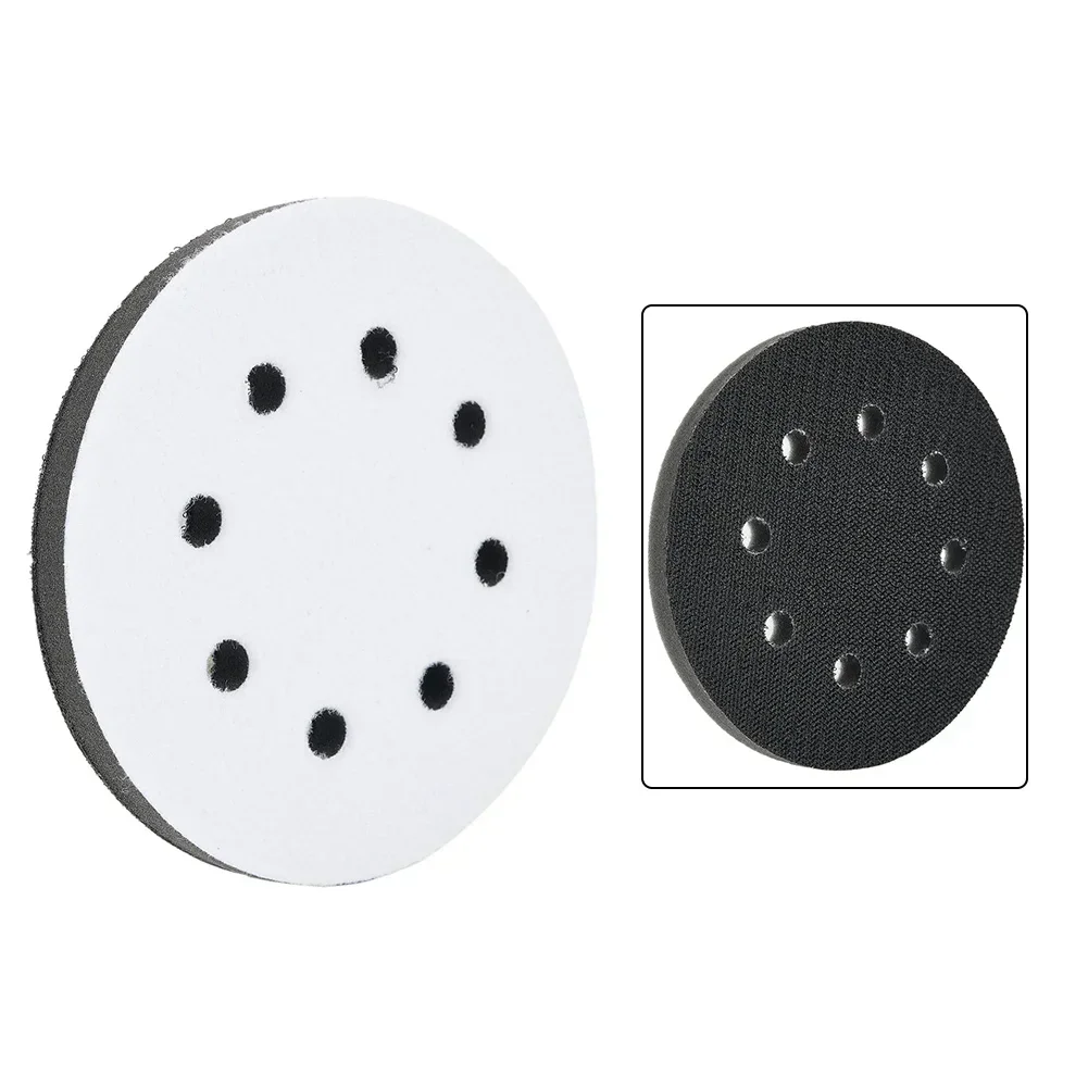 1pc 125mm 8 furos almofada de interface gancho e laço esponja macia almofadas amortecedor para lixar disco lixadeira almofadas