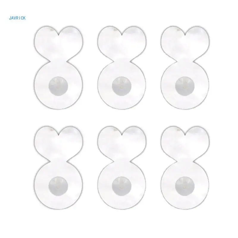 Pack of 6 White Earring Lifter Set Easy to Use Earplug Earring Clasps Supports