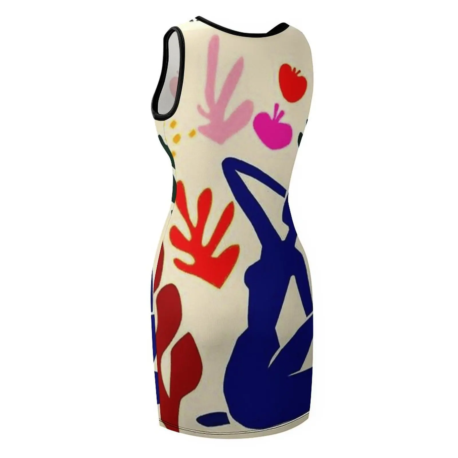 Grand Palais Vintage Matisse The Cut Outs Ausstellung Werbung minimalistisches ärmelloses Sommerkleid Kleid Damen Sommer