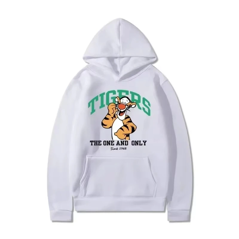 

MINISO Kawaii casual sports comfortable hoodie street trend Tigger cartoon print sweater loose men and women autumn High-quality