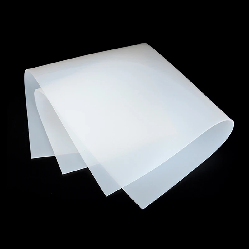 Silicone Rubber Sheet 500x500mm Clear Translucent Plate Mat High Temperature Resistance 100% Virgin Silikon Rubber Pad