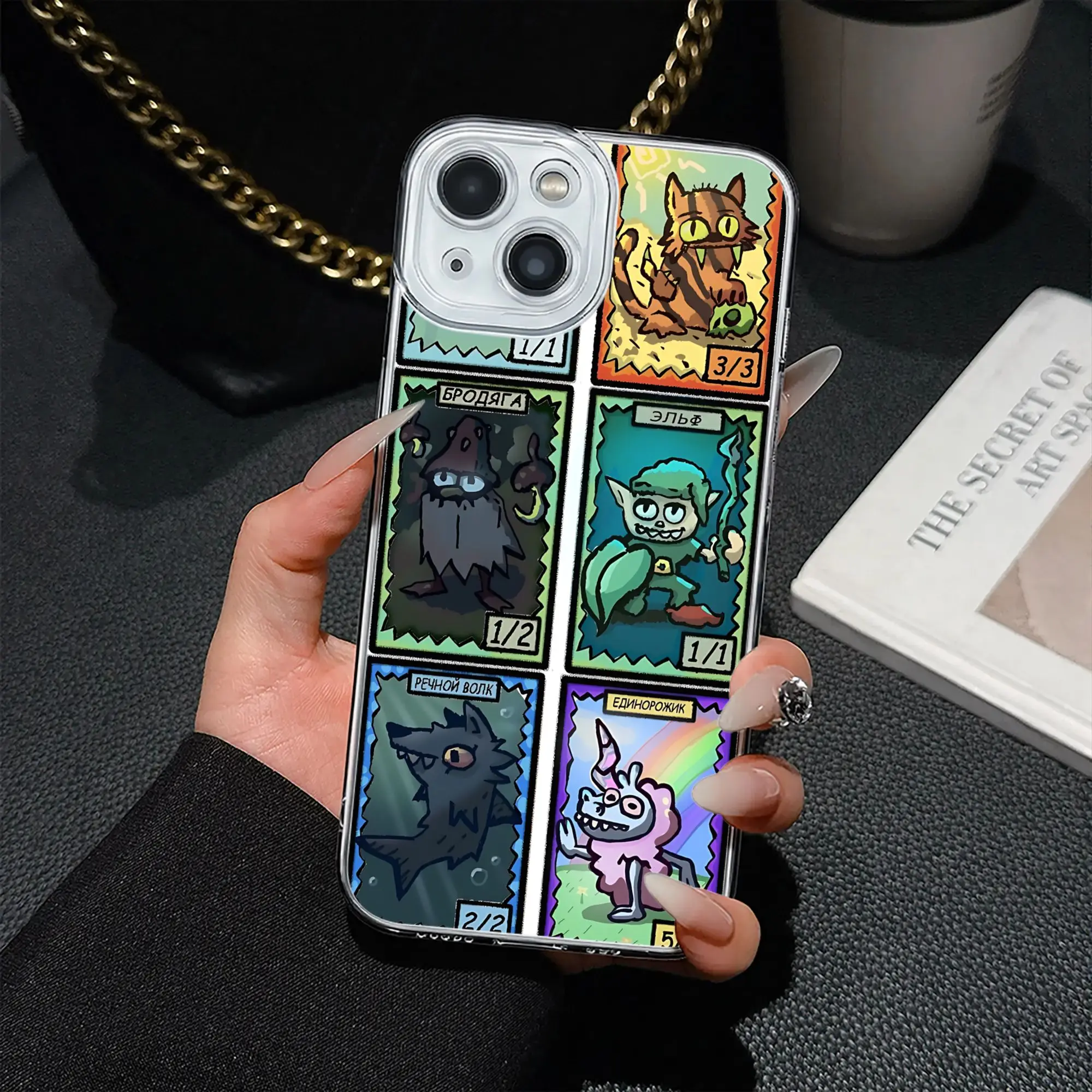 New Bumper  Monster Card Collection Print  Phone Case for IPhone 17 16 15 14 13 12 11 Cover