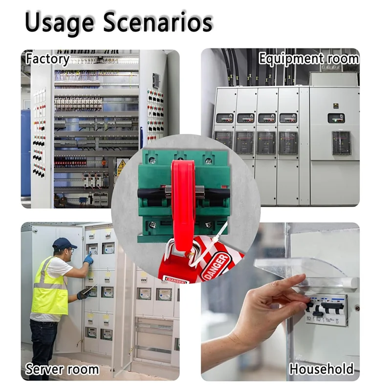 Блокировка автоматического выключателя, замок выключателя, 2,9 л х 0,74 Вт х 0,82 В (дюйм), принимает 110–220 В, двойные тумблеры-AAAE