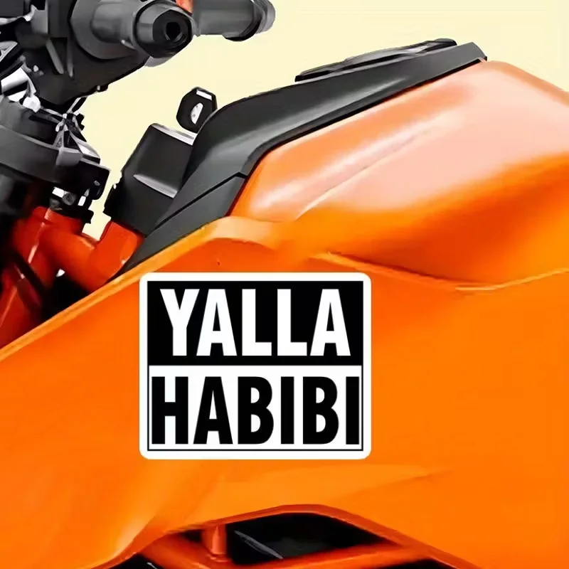 ملصق Yalla Habibi" المستوحى من العربية - ملصق PP متين للسيارات وأجهزة الكمبيوتر المحمولة وزجاجات المياه وعلامات الأمتعة #2
