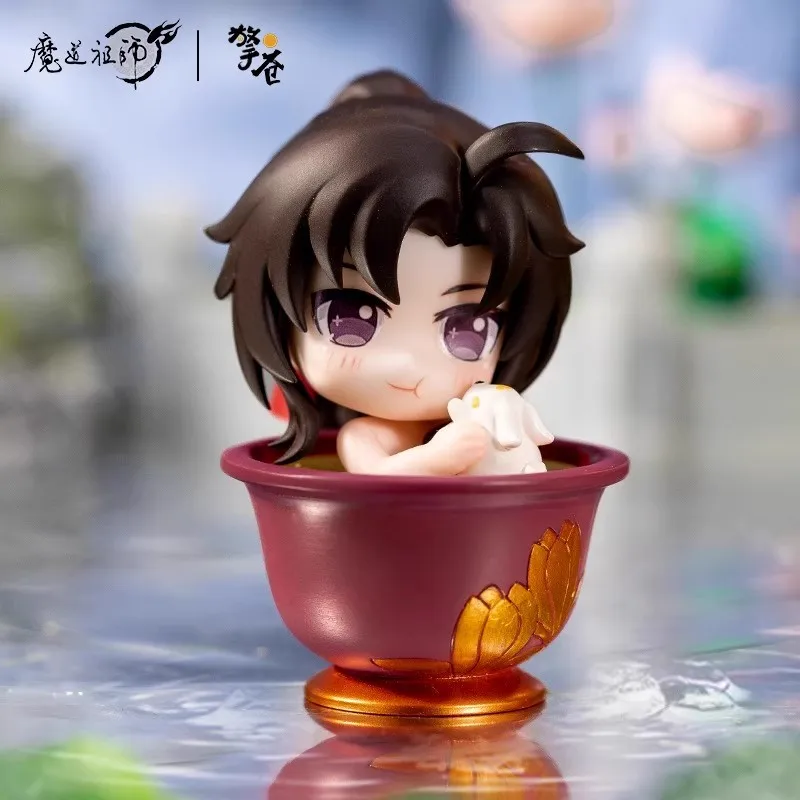 Neue echte The Founder Of Diabolism Actionfigur Lan Wangji Modell Anime Peripheriegeräte Wei Wuxian Anime Figuren Geschenkspielzeug