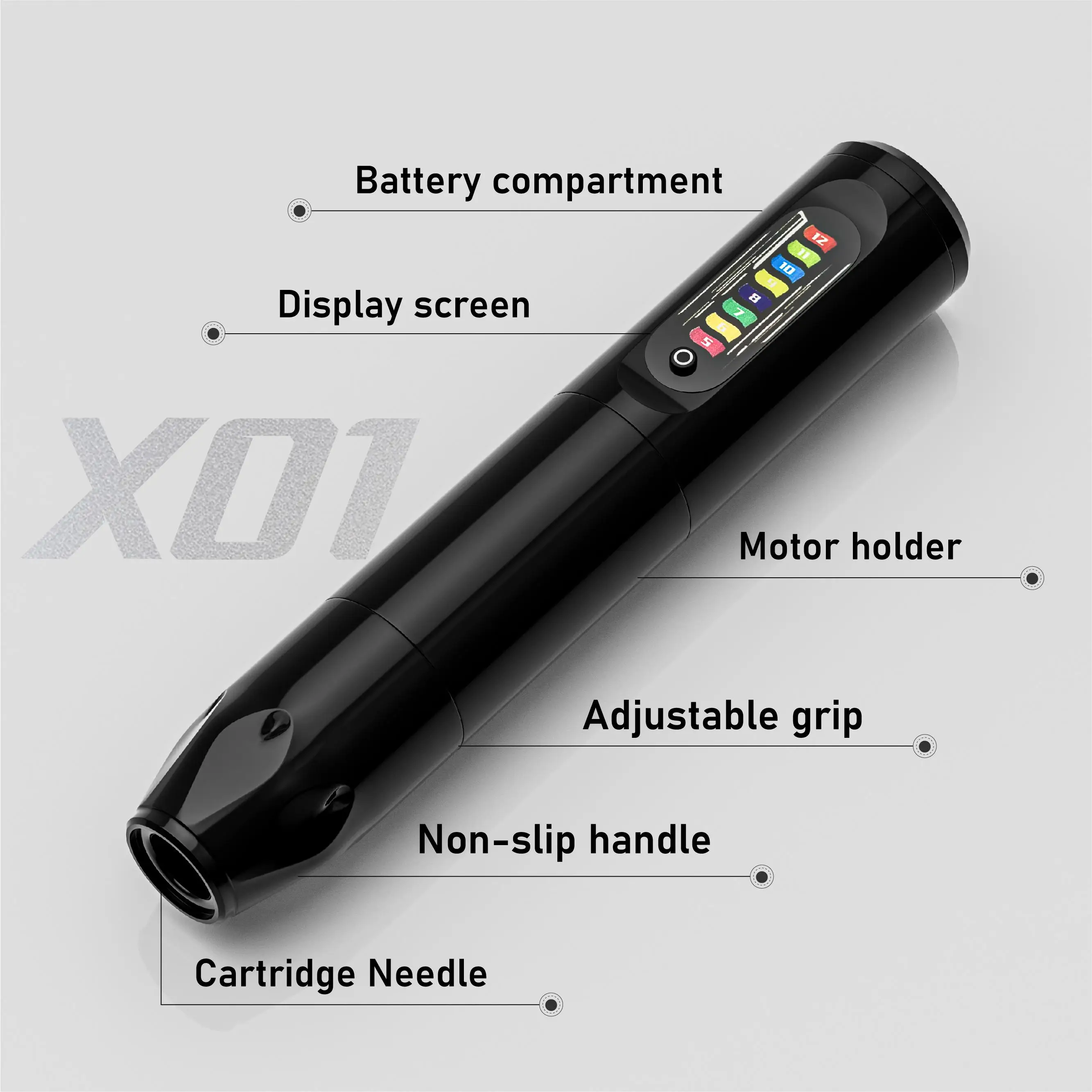 Neebol Unibody Tattoo Pen Kit Wireless Tattoo Machine Rainbow Botton Tattoo Supply for Permanent Makeup