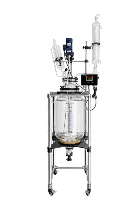 

High Temperature Double Layer 50 100 150 200L Chemical Lab Vacuum Mixing Reaction Vessel Jacketed Glass Reactor