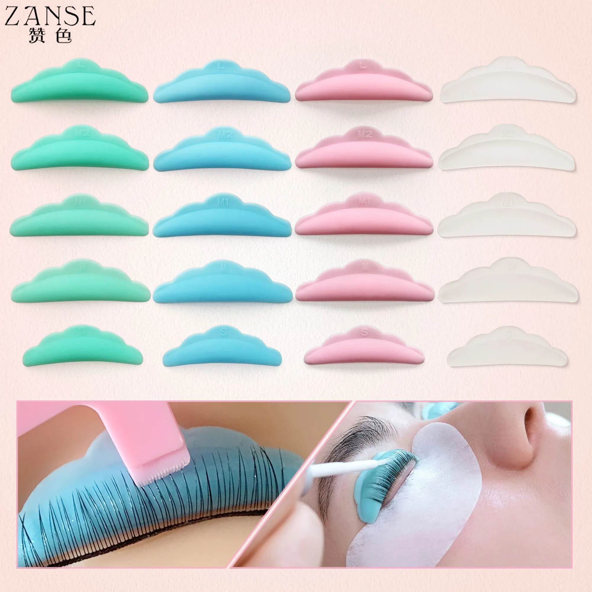 ZANSE 5Pairs Eyelashes Perming Rods Soft Silicone Eyelash Extension Lifting Pad Eye Lash Lift Curlers Curl Shields Pads