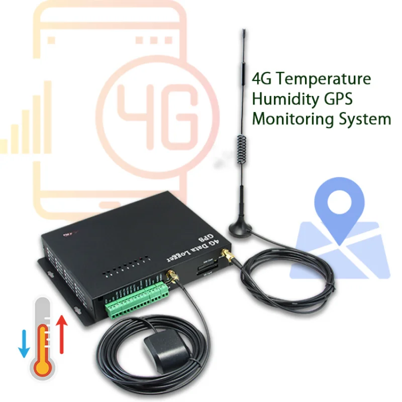 4G Mobile Multipoint Data Logger with GPS module temperature recorder gps vehicle tracking system with fuel level sensor