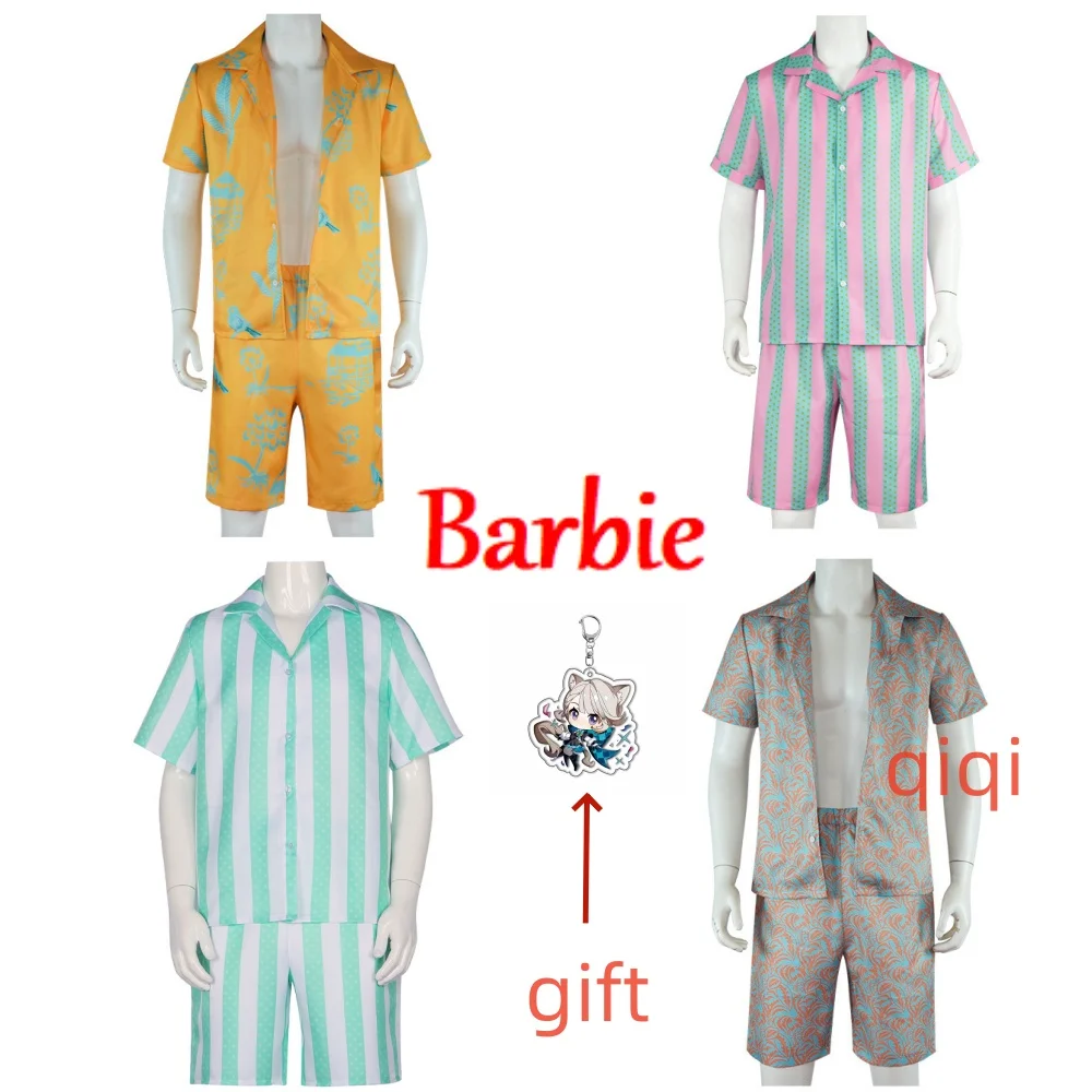 

Movie Babie Princess Ken Cosplay Costume for Margot Robbie Pink Clothes Top Pants Suit Halloween Costumes Movie Uniform