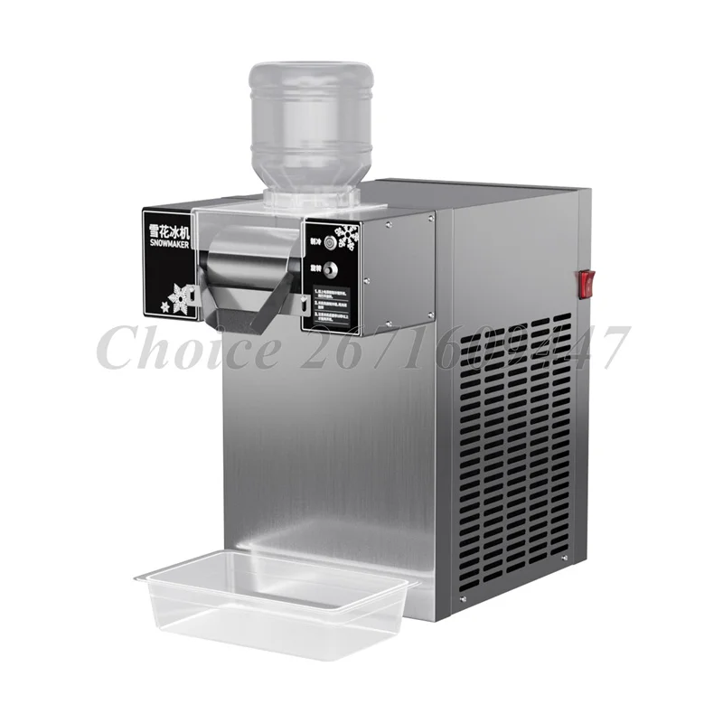 Commercial Electric Air Cooling Flake Snow Ice Crusher Shaver Auto Korean Bingsu Machine Snowflake Ice Shaving Machine