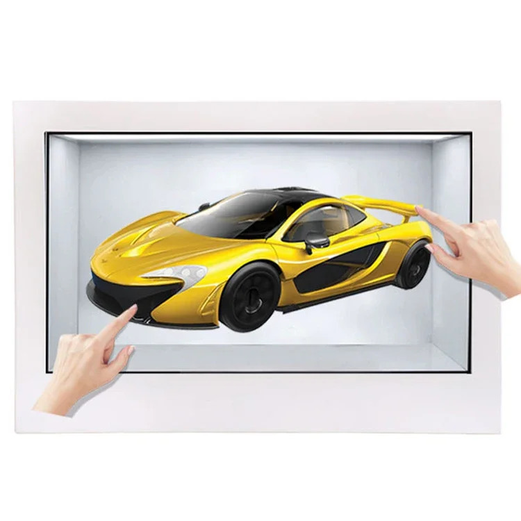 55 Inch Clear Transparent LCD Display Showcase Box for Digital Signage Advertising Display for Retail Store Window Display
