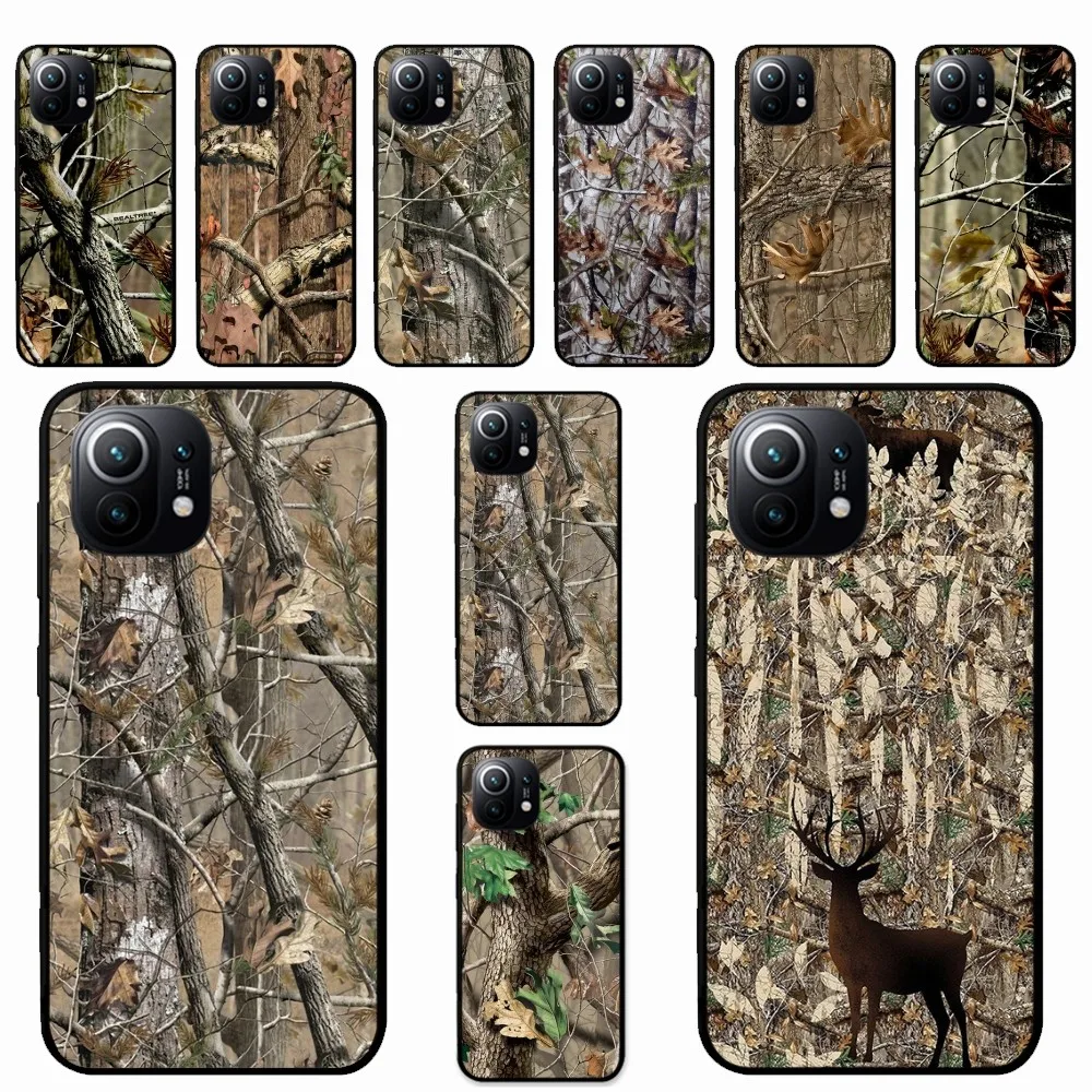 Real-tree Camos Phone Case For Xiaomi Mi 5X 8 9 10 11 12 lite pro 10T PocoX3pro PocoM3 Note 10 pro lite