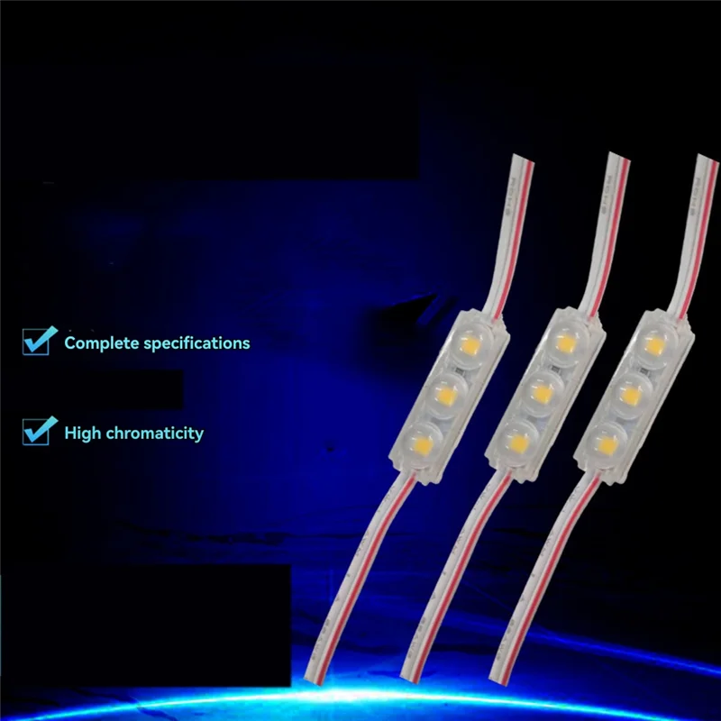 ONCE 20Pcs SMD LED Module Lighting IP67 Waterproof 3 LED Back Lights DC12V 1.5W Mirror Light Led Module Warm White