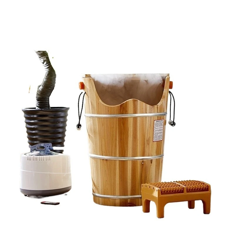 

Household cedar soaking leg bucket constant temperature heating fumigation foot bath foot therapy health
