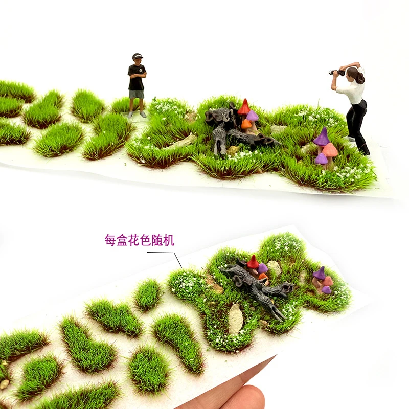Simulação irregular modelo de gramado da selva 5mm cluster de grama para fazer mesa de areia materiais de paisagem acessórios diorama