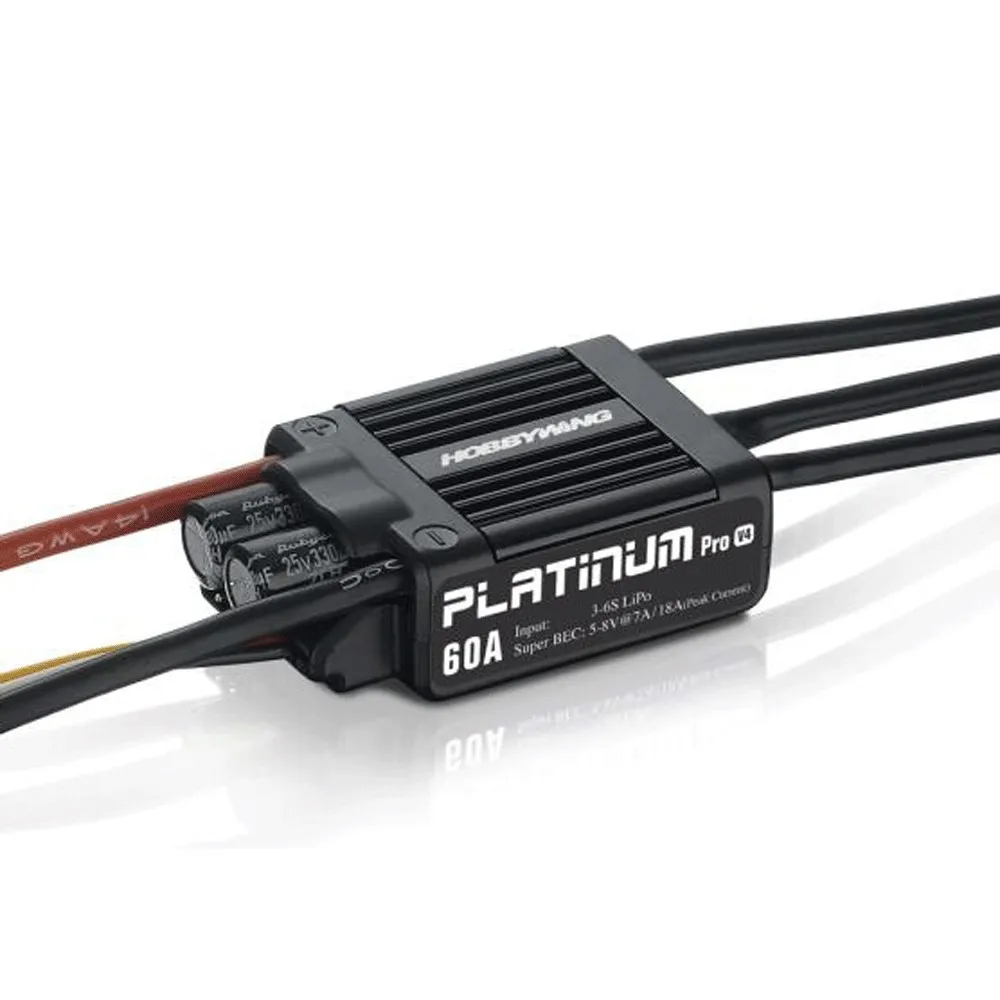 Hobbywing Brushless ESC Platinum V4 25A 60A 80A 120A ESC Speed Controller Built-in BEC for RC Helicopter Fixed Wing Airplane