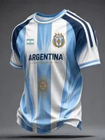 2026 New Argentina National Football Jersey Casual Sports Training Fan Quick Drying T-shirt for Family Matching Y2k comfortable 1