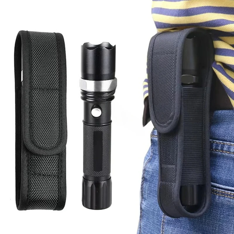 

Tactical Flashlight Holster Pouch for Belt Durable Torch Case Compatible with Folding Knife Hunting Gear 1PC Outdoor Accessories