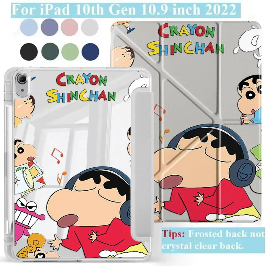 

Cartoon Crayons Shinchan Tablet Case For iPad Pro 11th 10th 9th 8th 7th 12.9inch Air 4 5 M3 M2 1 2 M4 11inch Mini 6 7 Pro 2025