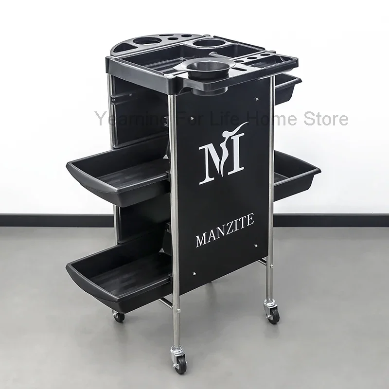 Serving Barber Trolley Tattoo Beauty Lash Storage Carts With Wheels Professional Carrito Auxiliar Furniture ZT50ST