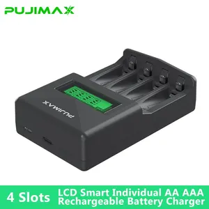 PUJIAX AA/AAA Rechargeable Battery Charger LCD Display Portable Adapter USB Cable Type Batteries Interface Tool Fast Charge 10 main sales charger for edifier phone - №3