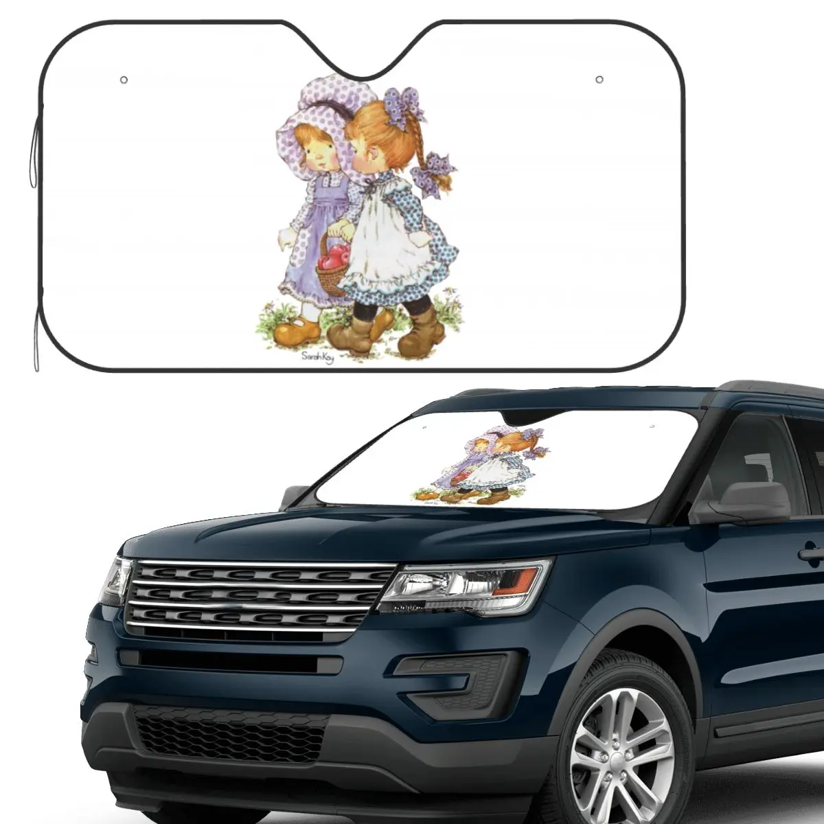 

Sarah Kay Girl Sunshade Windscreen Car Front Windshield Window Sun Visor Accessories Covers