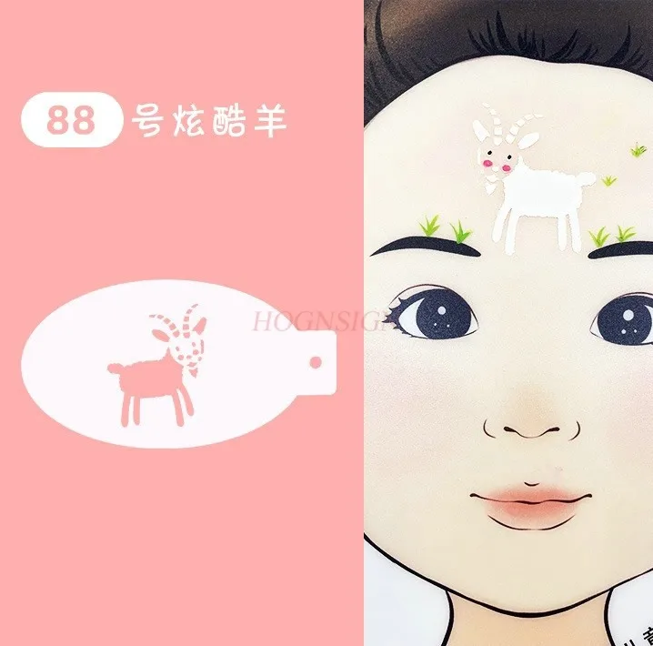 

1pcs Facial Painting Template DIY Painting Mold Tattoo Rubbing Board Snowflake Star