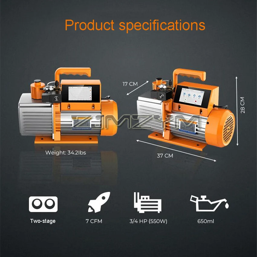 SVP-7/SVP-12 Vacuum Pump Refrigeration Maintenance Tool Intelligent Vacuum Pump 2 Stage Intelligent Rotary Vane Vacuum Pump 220V