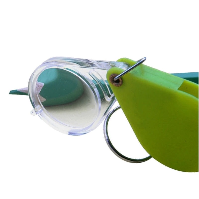 F92C Portable 10x Foldable for Key Ring Magnifier for Key Chain Daily Mini Glasses Folding Magnifier Glass Lens Lo
