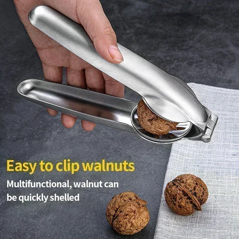 2in1 Chestnut Machine Kitchen Accessori Stainless Steel Chestnut Cracker Opener Sheath Cutter Metal Nuts Clip Walnut Pliers Tool image 3