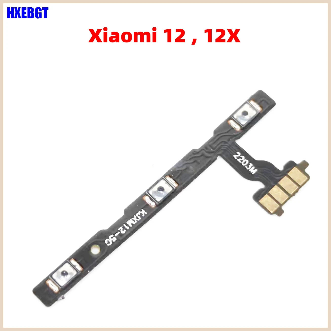 

2 PCS For Xiaomi 12 Power On Off Volume Button Flex Cable 12X Side Key Switch ON OFF Control Button Repair Parts