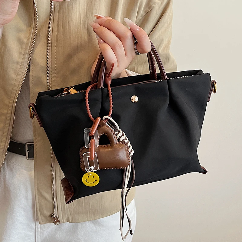 

Korean Style Niche Design Large Capacity Handhed Tote Bag Lightweight Versatile Commuting Oxford Cloth Crossbody Bag