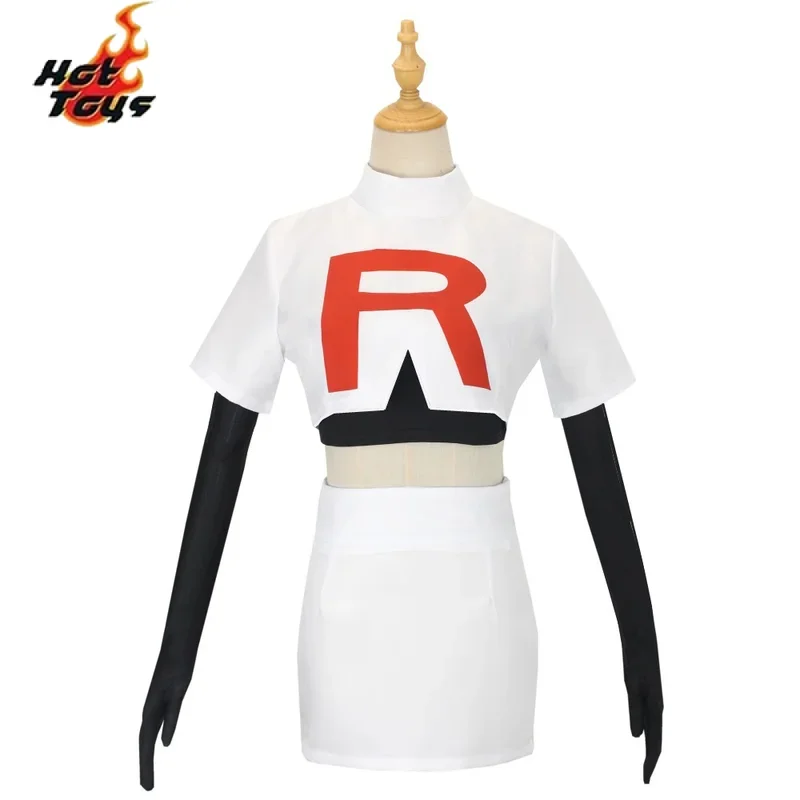 Hot Toys Adult Team Rocket Jessie Musashi James Kojirou Halloween Cosplay Costume Set Game Anime Accessories