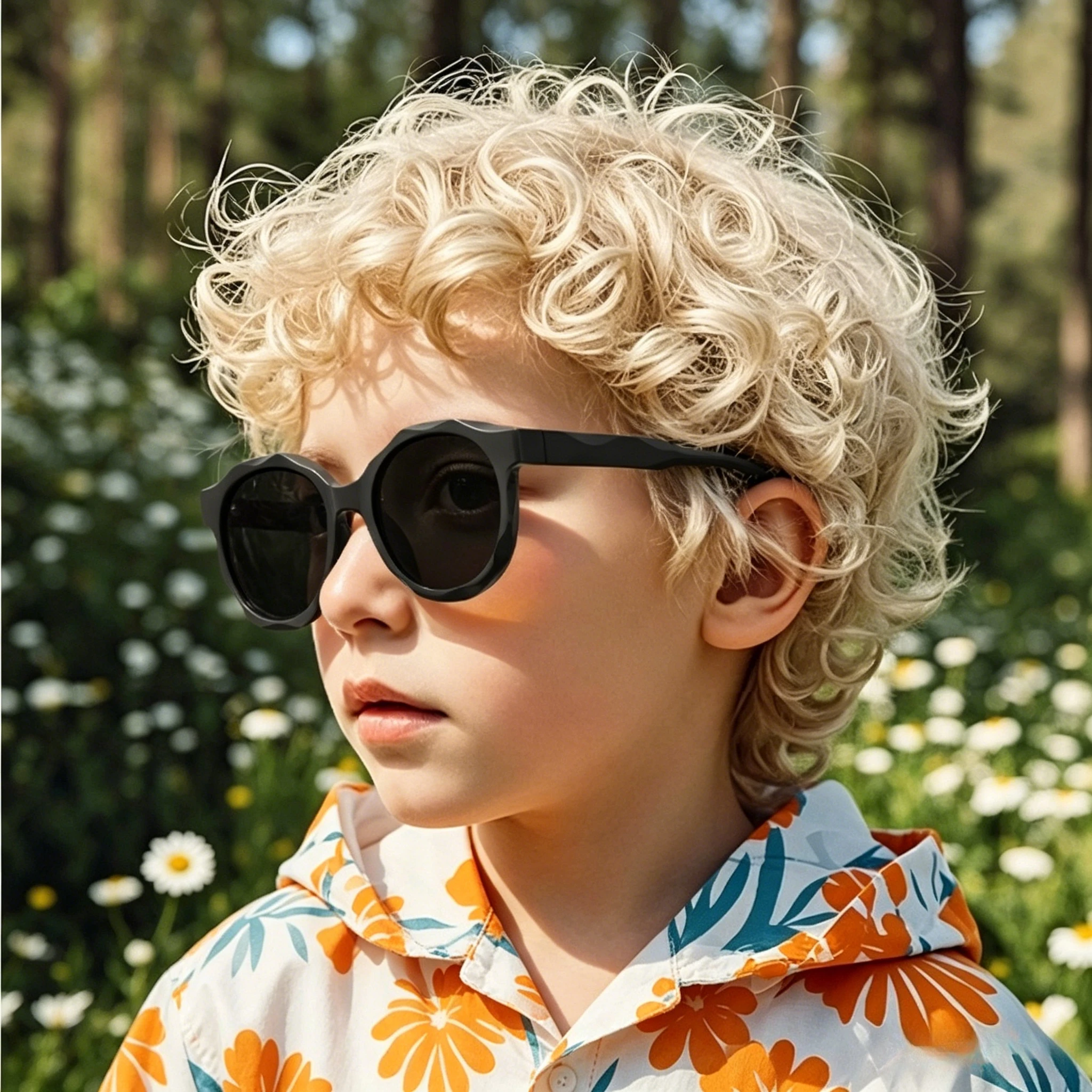 

2026 New Children's Sunscreen Glasses Vacation Travel Sunglasses Kids Sunscreen Double-color Glasses