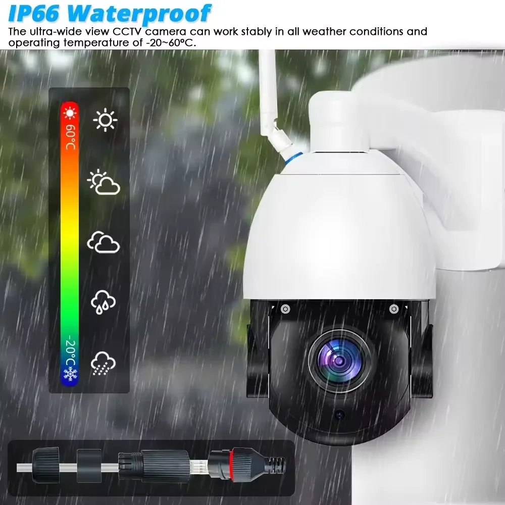 

200 м ИК-обнаружение Wi-Fi камера наблюдения PTZ оптический зум 50X 4K 8MP HD IP-камера безопасности уличная беспроводная металлическая камера видеонаблюдения ICSEE