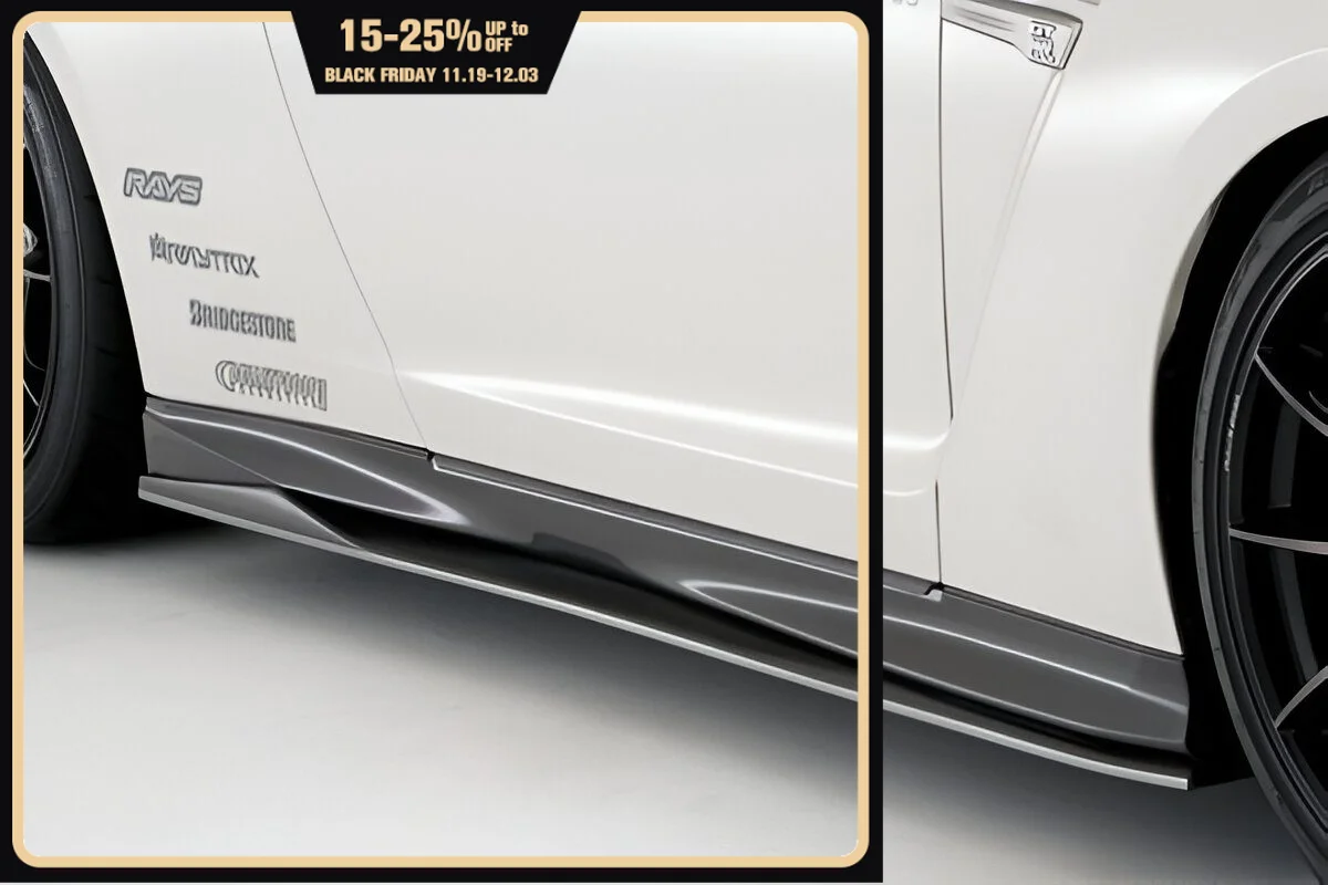 

for Nissan GTR R35 2017 MY17 VRS Style Side Skirt extension