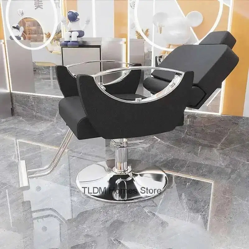 

Barber Modern Lifting Chair Rotating Hair Cutting Backrest Reclining Hair Salon Chairs Barber Shop Chair Makeup Beauty Stools