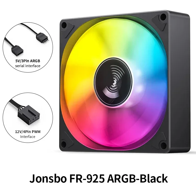 Jonsbo SL-925 9Cm Case Fan 5V Argb Sync Adresseerbare Rgb 92Mm Pwm 4pin Stille Chassis Koeling Cpu Koeler Vervangen Ventilator