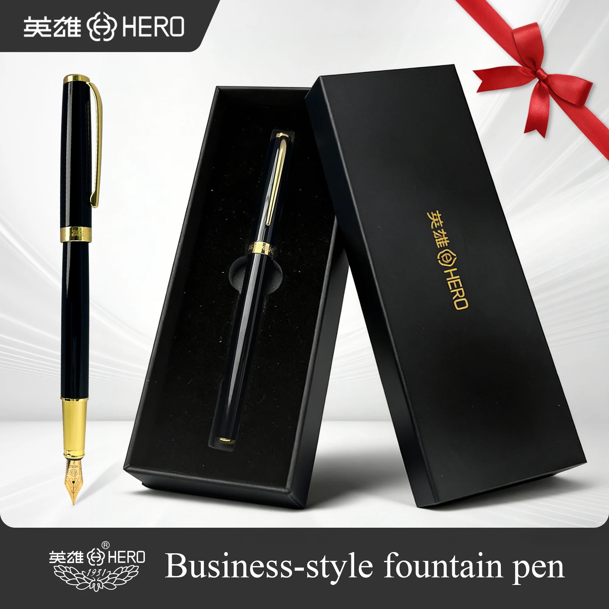 

HERO BRANK P108 Colorful Iridium Nib Fountain Pen Set 0.5mm for Student Writing Practice, School Office Supply Gift Box NO INK