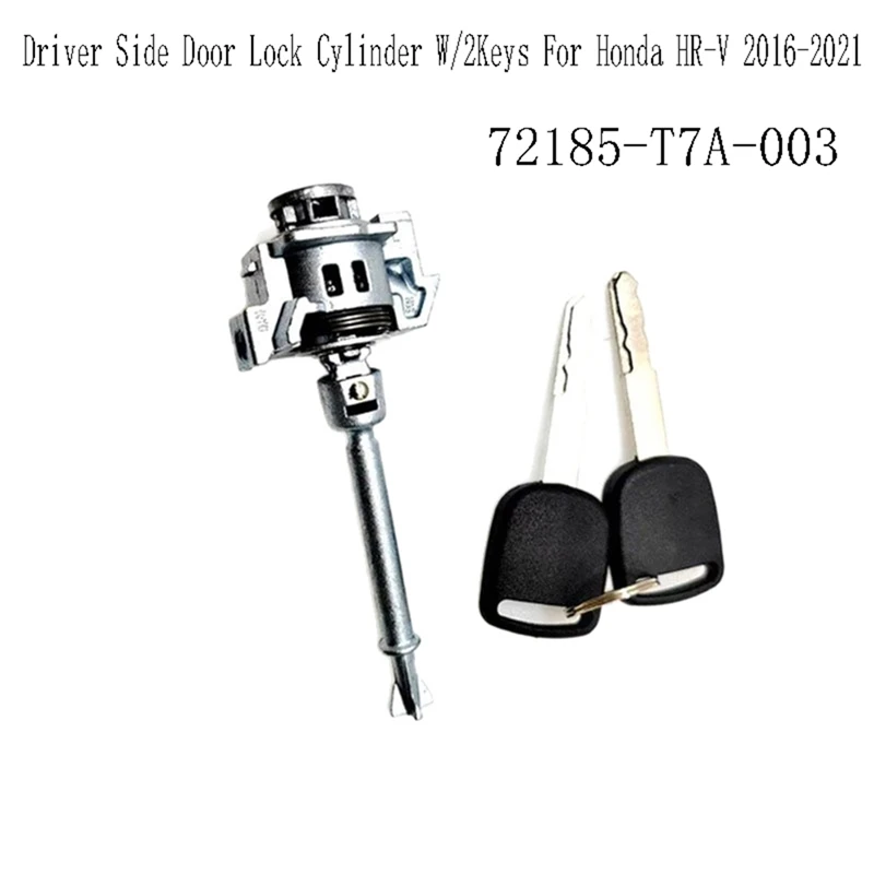 Super Sale 72185-T7A-003 Driver Side Door Lock Cylinder W/2Keys for Honda HR-V