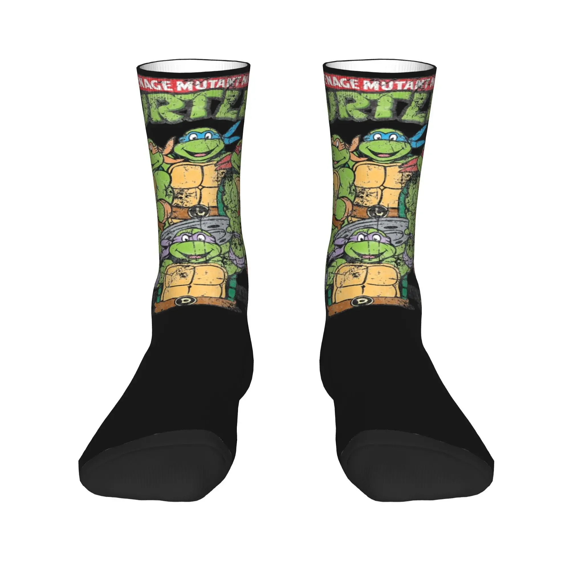 Teenage Turtles  Retro 90s Comic  Socks for Women Men All Season  Super Soft Long  Non-slip