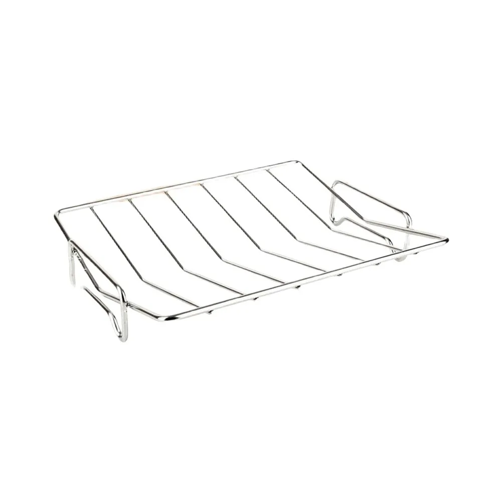 Stainless Steel Roasting Rack with for v Design for Efficient Heat Circulation in Oven or on Grill Suitable for Large Cuts of