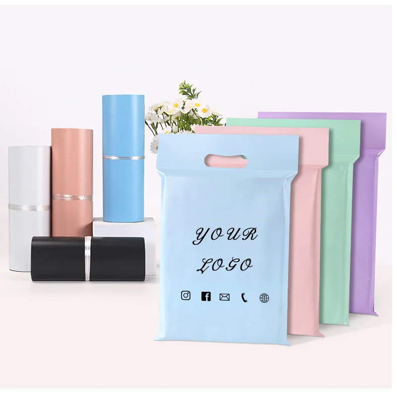 100 self-adhesive handheld postal transport bags, new sturdy and wear-resistant packaging bags, storage bags,customizable logos