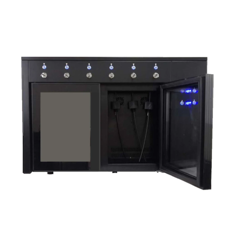 

Factory Price Automatic 6 Bottles Red Wine Dispenser Machine Bar Wine Cooler