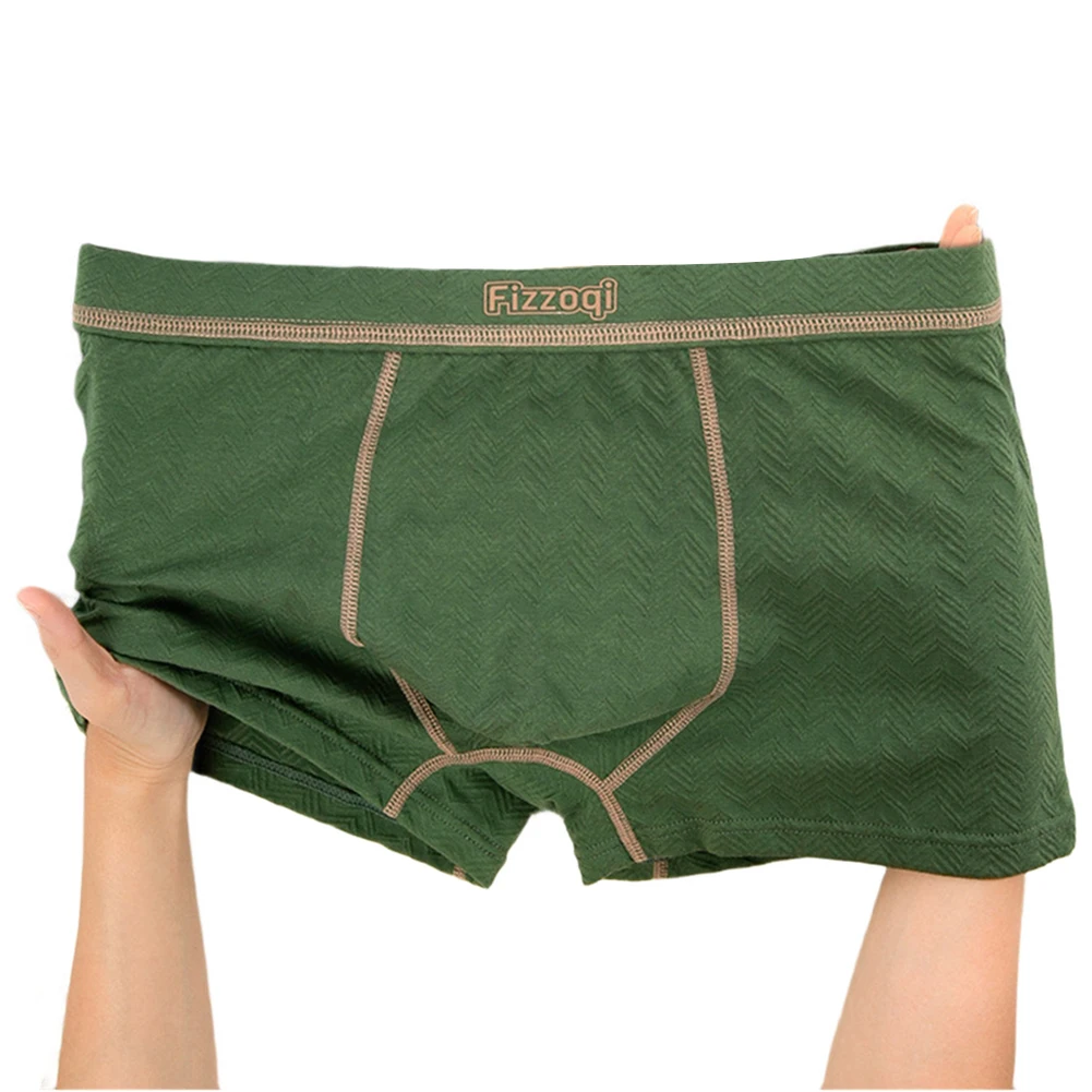 Men's Jacquard Cotton Boxer Shorts Trunks Comfortable Flat Angle Underwear Breathable Fabric for Daily Activities